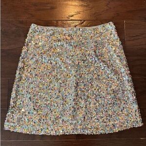 Sparkling Multicolor Sequin A-Line Skirt